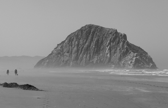 "El Morro" (2021):  The great rock on the beach at Morro Bay.