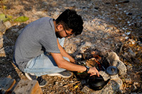 "Tea" (2019):  Nothing better than tea on an open fire, Deir al-Ghusun.