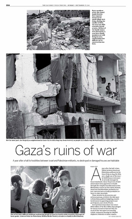 "Gaza's Ruins of War" (2015):  San Diego Union Tribune.