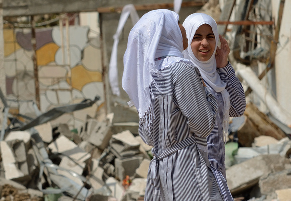 "School's Out" (2014): Amid the ruins of Beit Hanoun 2 weeks after the bombing of Protective Edge.